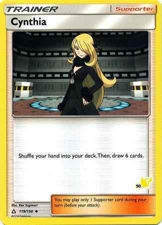 Cynthia (119/156) (Pikachu Stamp #50) [Battle Academy 2020]