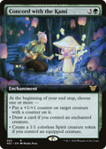 Concord with the Kami (NEC-065) - Neon Dynasty Commander: (Extended Art)