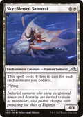 Sky-Blessed Samurai (NEO-037) - Kamigawa: Neon Dynasty: (enchantment)