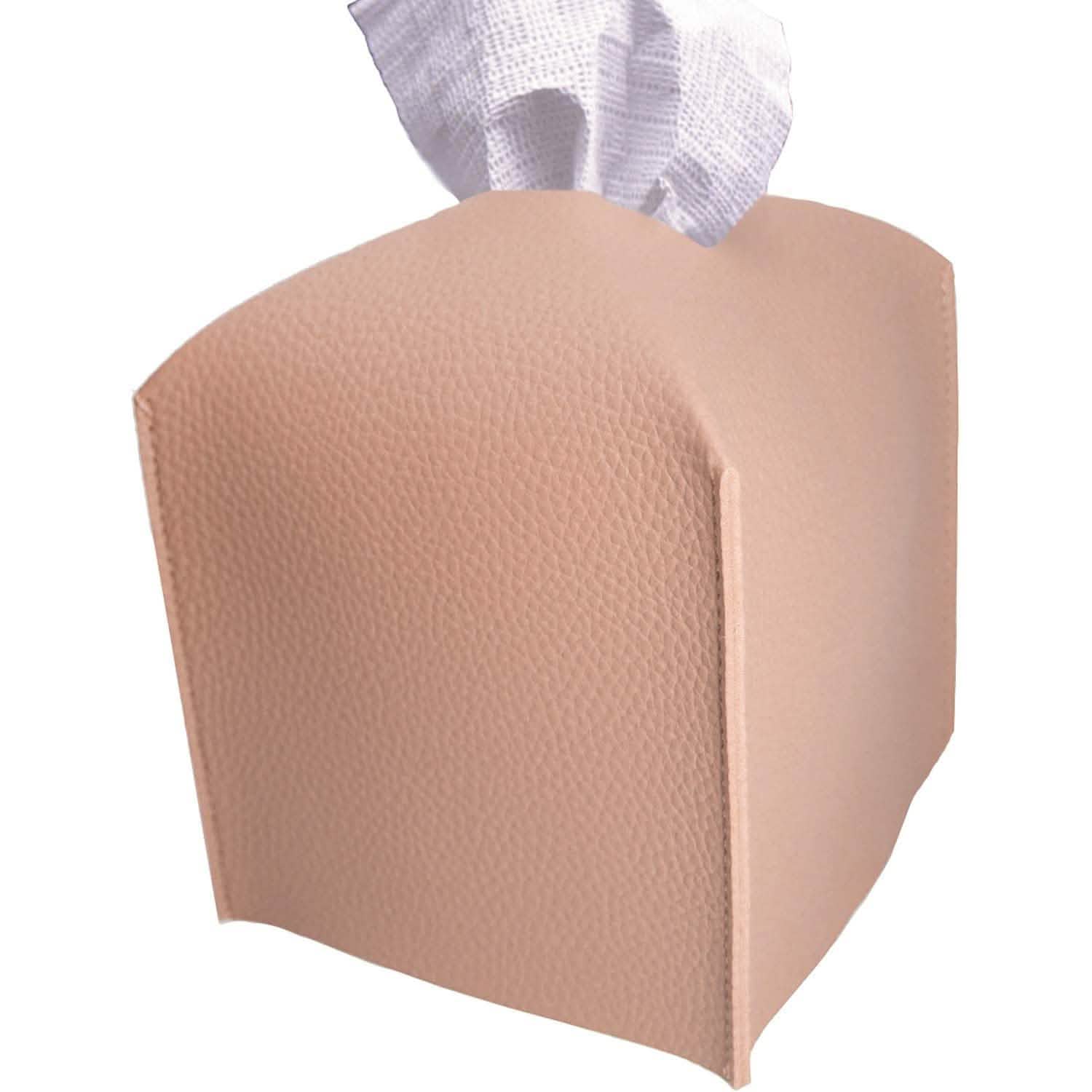 Carrotez Modern PU Leather Square Tissue Box Holder