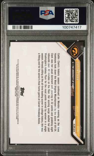 Graded 2023 Bowman U Now Caitlin Clark #74 Red #/10 Rookie RC Basketball Card PSA 10 Gem Mint