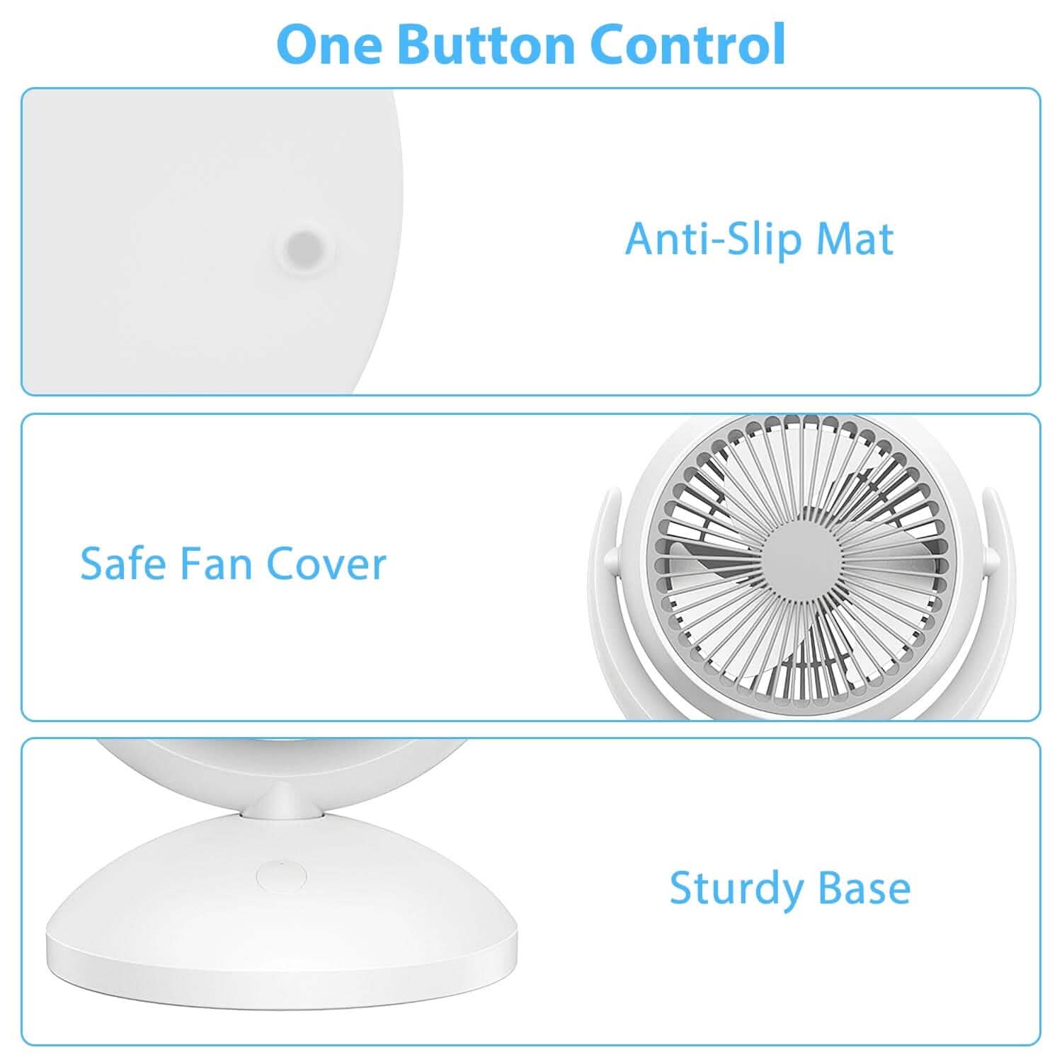 Desk Air Circulator Fan 4 Speed Adjustment