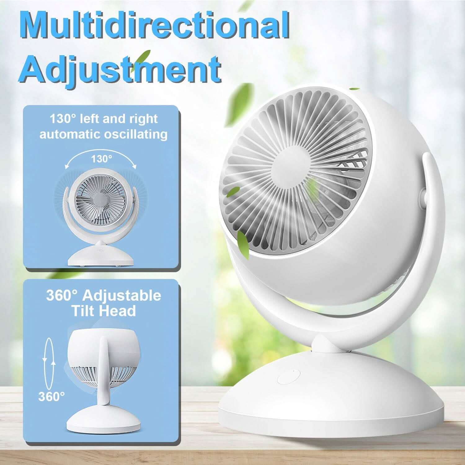 Desk Air Circulator Fan 4 Speed Adjustment