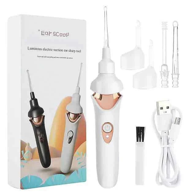 Electric Ear Cordless Safe Vibration Painless Vacuum Ear Wax Pick Cleaner Remover Spiral