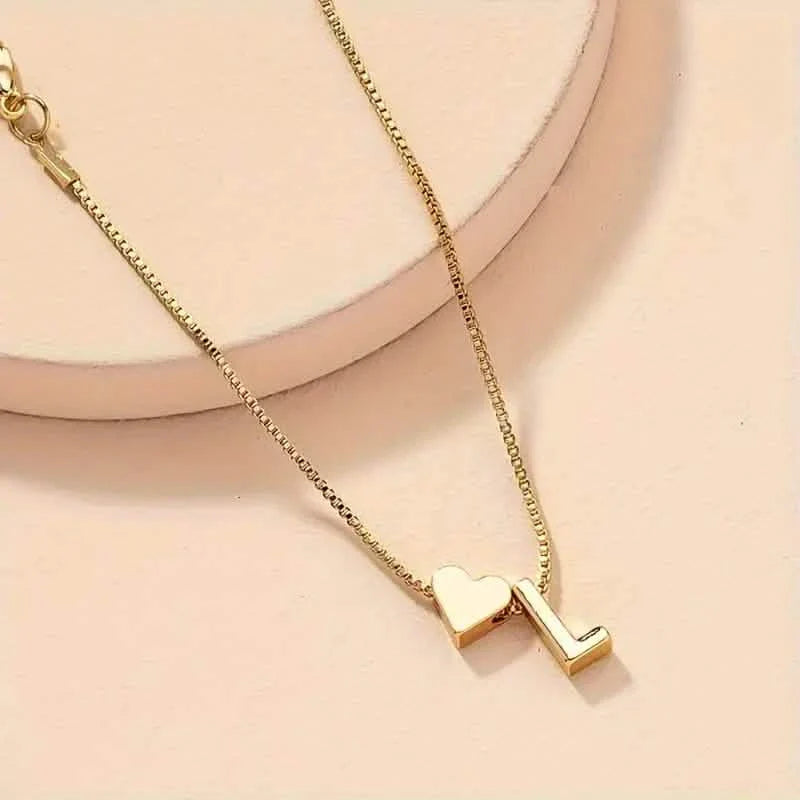 Elegant Love Heart Charm Bracelet - Delicate Minimalist Link Chain