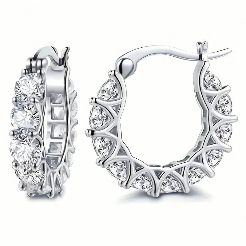 Exquisite Zirconia Hoop Earrings