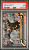Graded 2024 Topps Now Paul Skenes #407 Rookie RC Baseball Card PSA 9 Mint