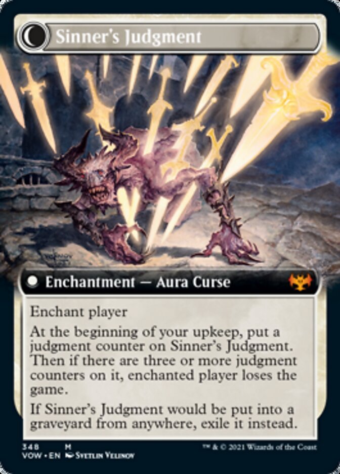 Faithbound Judge // Sinner's Judgment (VOW-348) - Innistrad: Crimson Vow: (Extended Art, Double Faced Transform) Foil