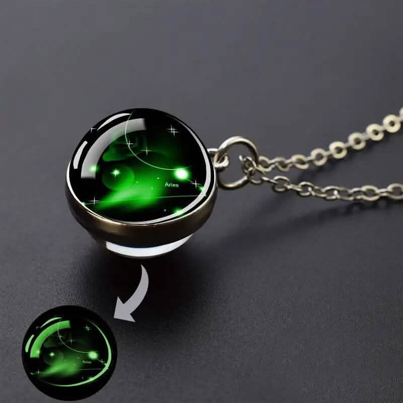 Glow-in-the-Dark Zodiac Pendant Necklace