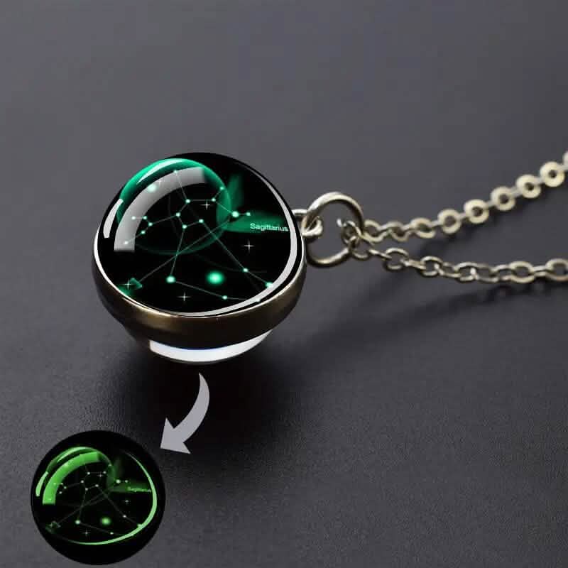 Glow-in-the-Dark Zodiac Pendant Necklace