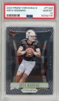 Graded 2023 Prizm Throwback Arch Manning #PTAM Rookie RC Football Card PSA 10 Gem Mint