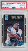 Graded 2016 Panini Donruss Optic Ezekiel Elliott #168 Rookie RC Football Card PSA 10 Gem Mint