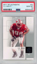 Graded 2011 Upper Deck UD SP Authentic JJ J.J. Watt #57 Rookie RC Football Card PSA 10 Gem Mint