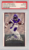Graded 2007 Upper Deck UD Adrian Peterson #279 Rookie Exclusives RC Football Card PSA 10 Gem Mint