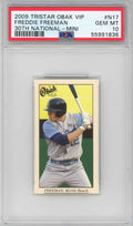 Graded 2009 Tristar Obak VIP Freddie Freeman #N17 30th National Mini Rookie RC Baseball Card PSA 10 Gem Mint