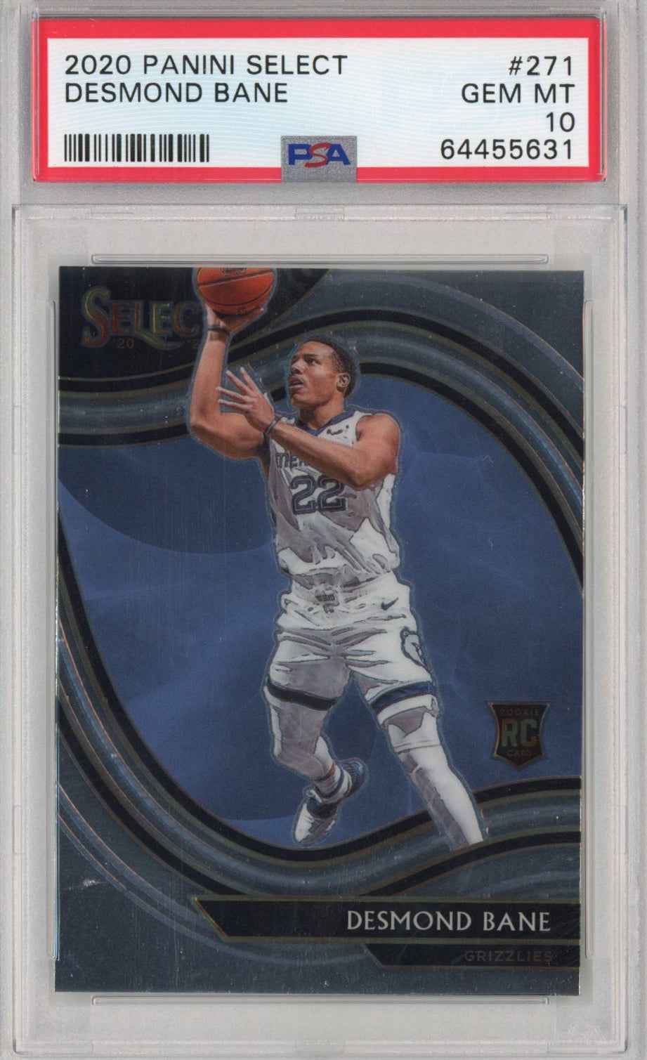 Graded 2020-21 Panini Select Desmond Bane #271 Courtside Rookie RC Basketball Card PSA 10 Gem Mint