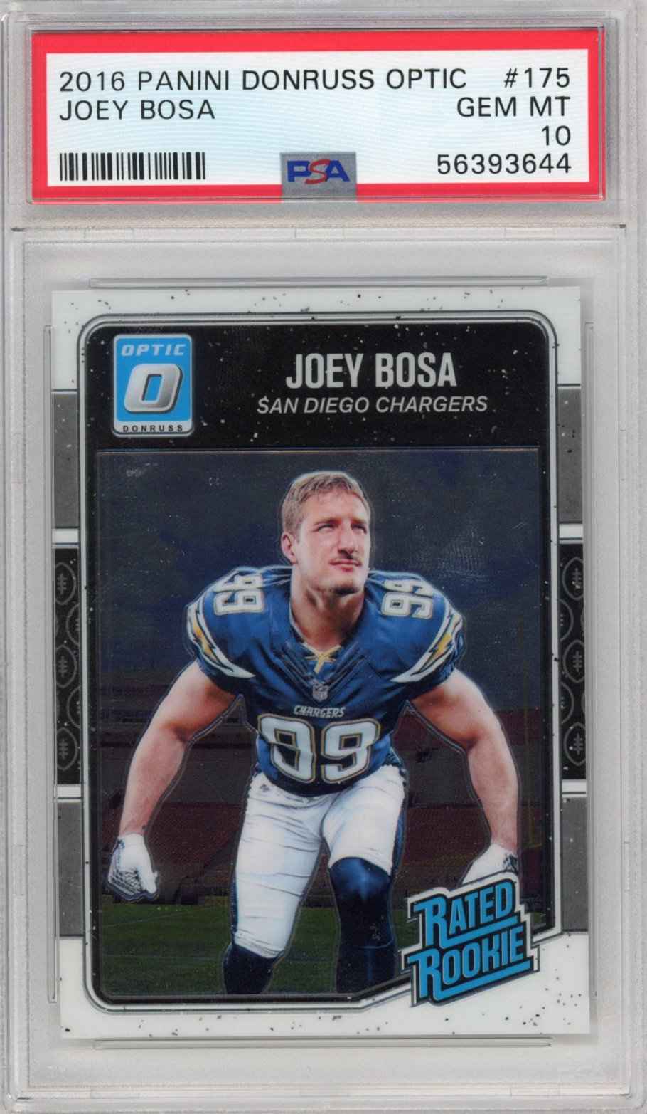 Graded 2016 Panini Donruss Optic Joey Bosa #175 Rookie RC Football Card PSA 10 Gem Mint