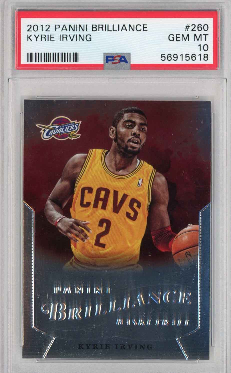 Graded 2012-13 Panini Brilliance Kyrie Irving #260 Rookie RC Basketball Card PSA 10 Gem Mint