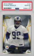 Graded 2014 Topps Finest Aaron Donald #134 Rookie RC Football Card PSA 10 Gem Mint