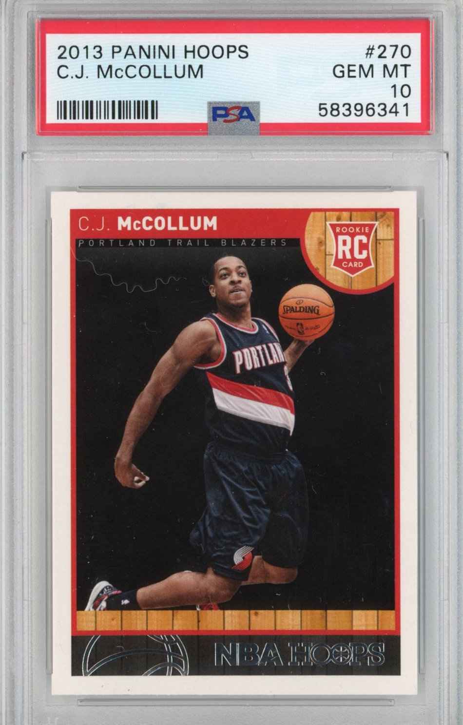 Graded 2013-14 Panini Hoops CJ C.J. McCollum #270 Rookie RC Basketball Card PSA 10 Gem Mint