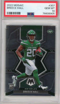 Graded 2022 Panini Mosaic Breece Hall #307 Rookie RC Football Card PSA 10 Gem Mint