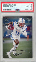 Graded 2023 Panini Luminance Rashee Rice #115 Rookie RC Football Card PSA 10 Gem Mint
