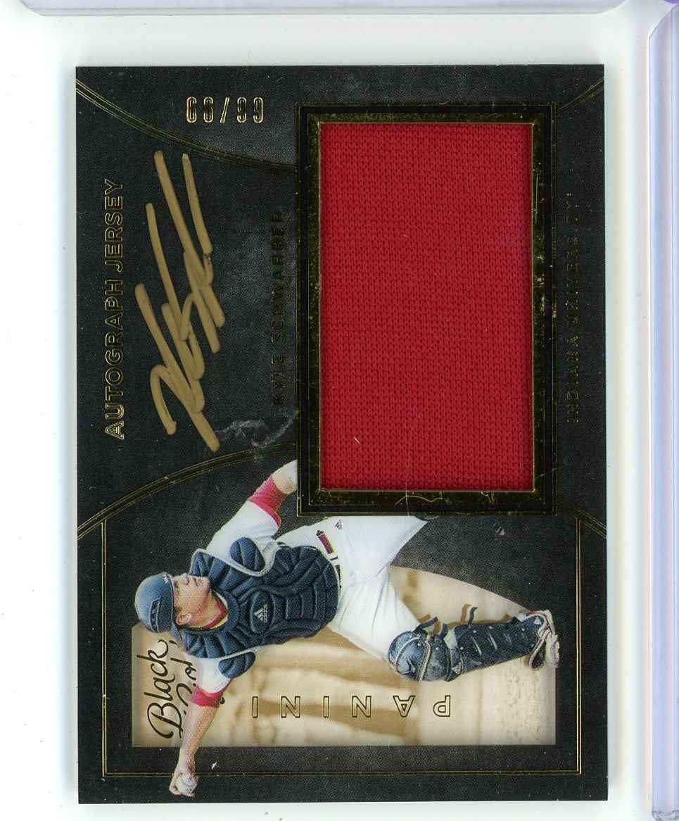 2016 Panini Black Gold Kyle Schwarber #70 Rookie Patch Auto RPA /99 Rookie RC Baseball Card