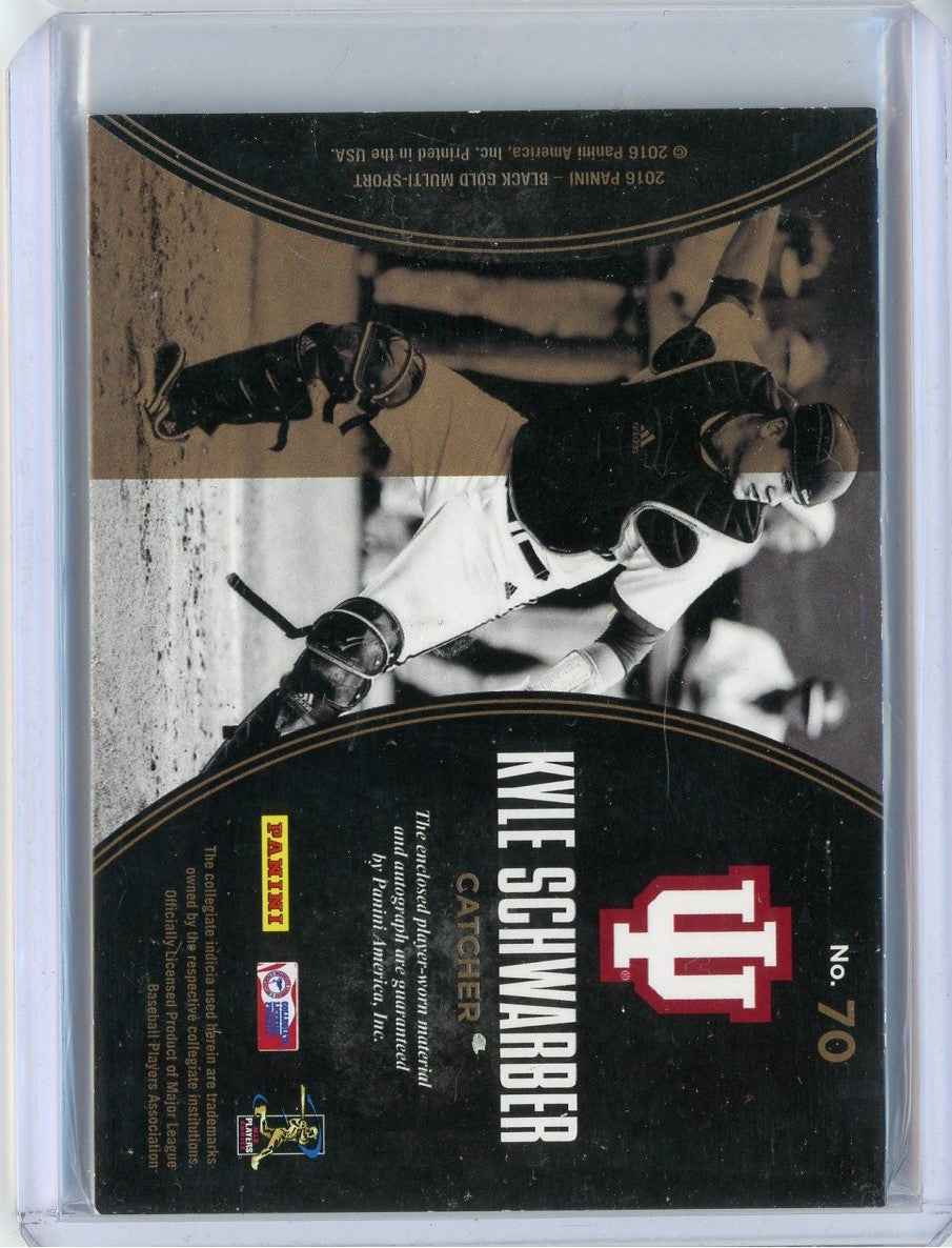 2016 Panini Black Gold Kyle Schwarber #70 Rookie Patch Auto RPA /99 Rookie RC Baseball Card