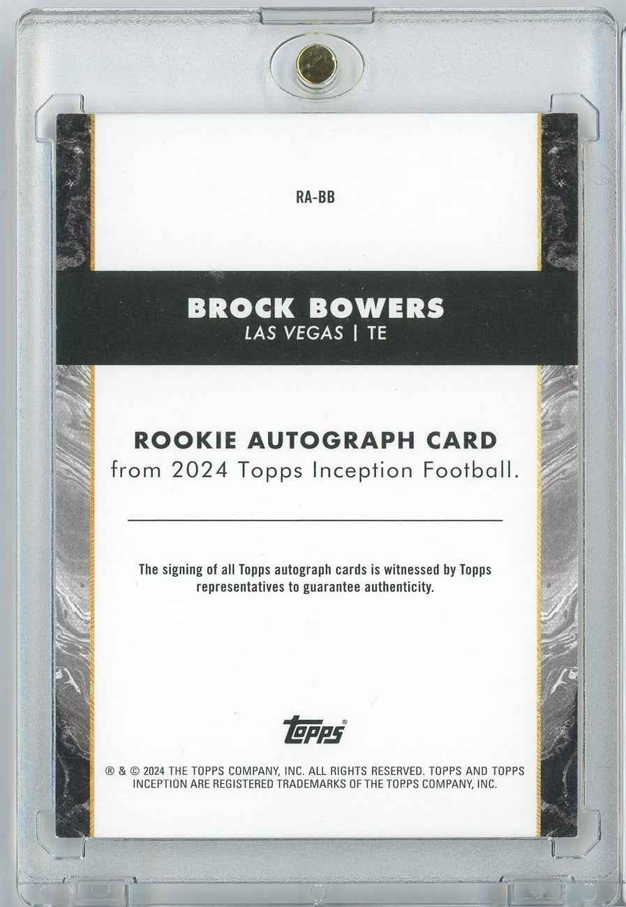 2024 Topps Inception Brock Bowers #RA-BB /75 On Card Autograph Rookie RC Football Card