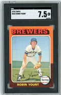 Graded 1975 Topps Robin Yount #223 Rookie RC Baseball Card SGC 7.5 Near Mint+