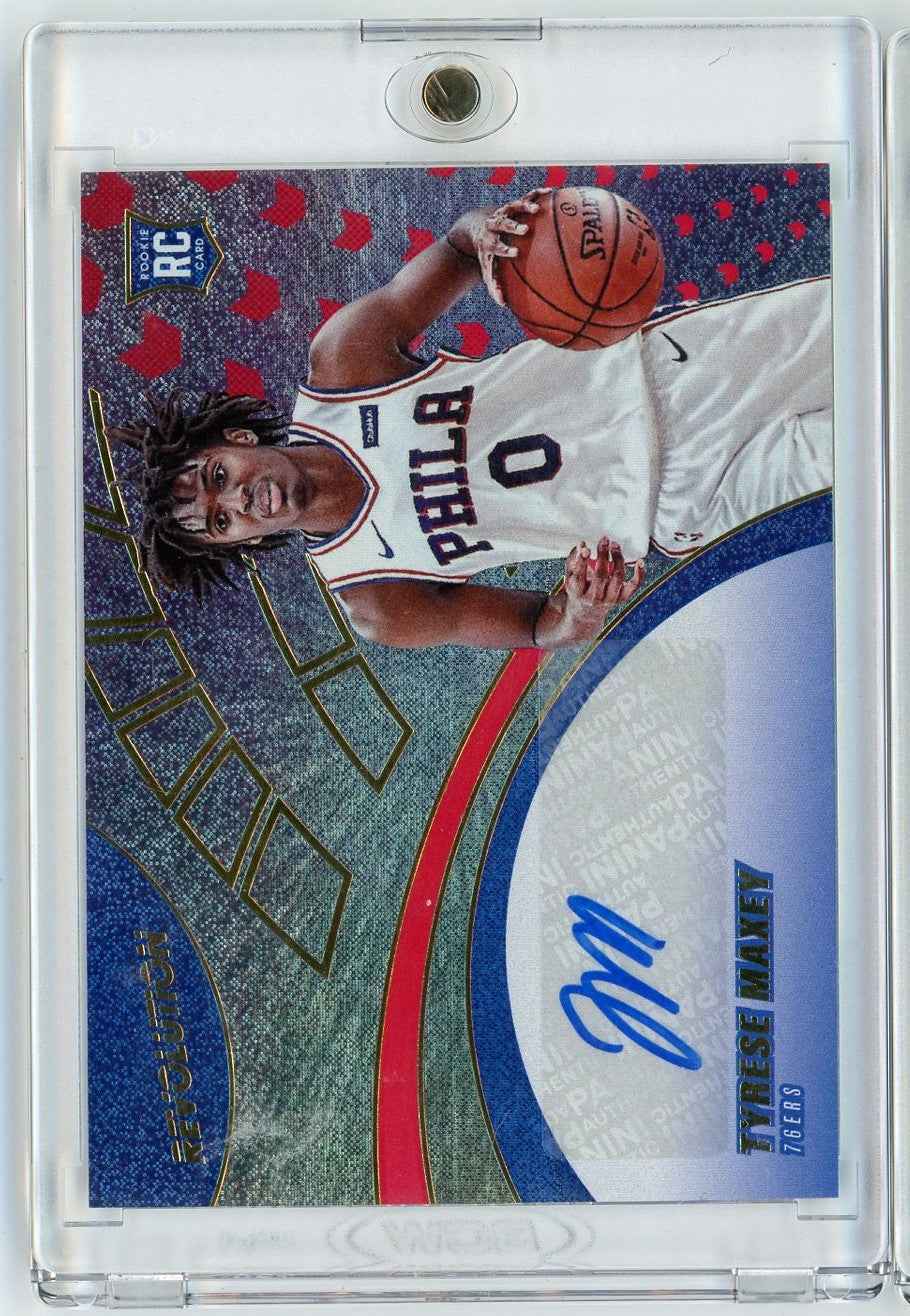 2020 Panini Revolution Tyrese Maxey #RA-TM Autograph Rookie RC Basketball Card