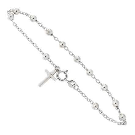 Italian 925 Sterling Silver Rosary Bracelet