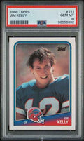 Graded 1988 Topps Jim Kelly #221 2nd Year Football Card PSA 10 Gem Mint