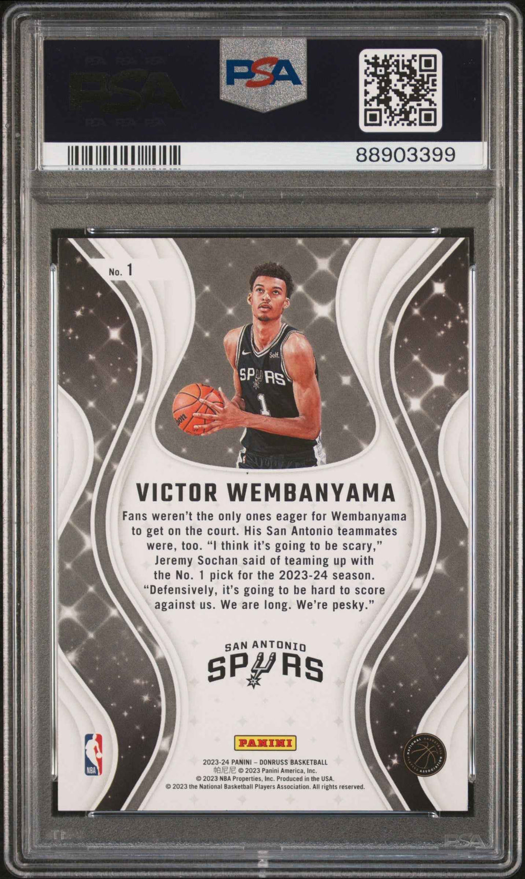 Graded 2023 Panini Donruss Victor Wembanyama #2 Magicians Rookie RC Basketball Card PSA 10 Gem Mint