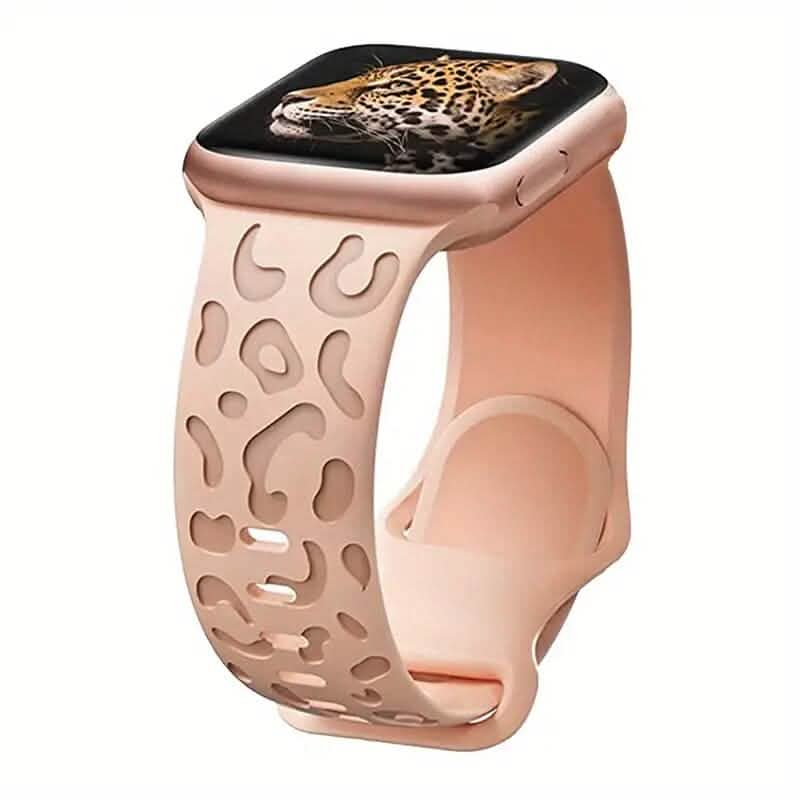 Leopard Engraved Replacement Band Compatible with iWatch