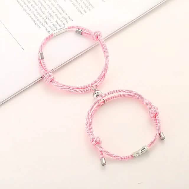 Magnetic Adjustable Simple Rope Couple Bracelet