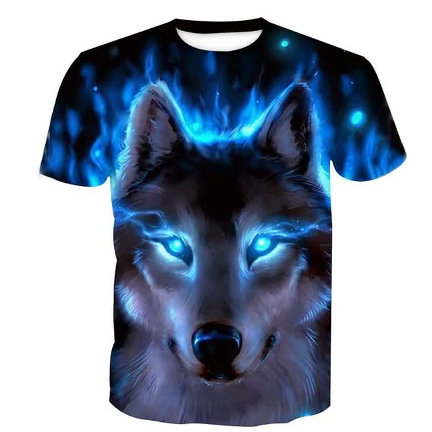 Men's T-Shirt Graphic Animal Plus Size Print Short Sleeve Halloween Tops