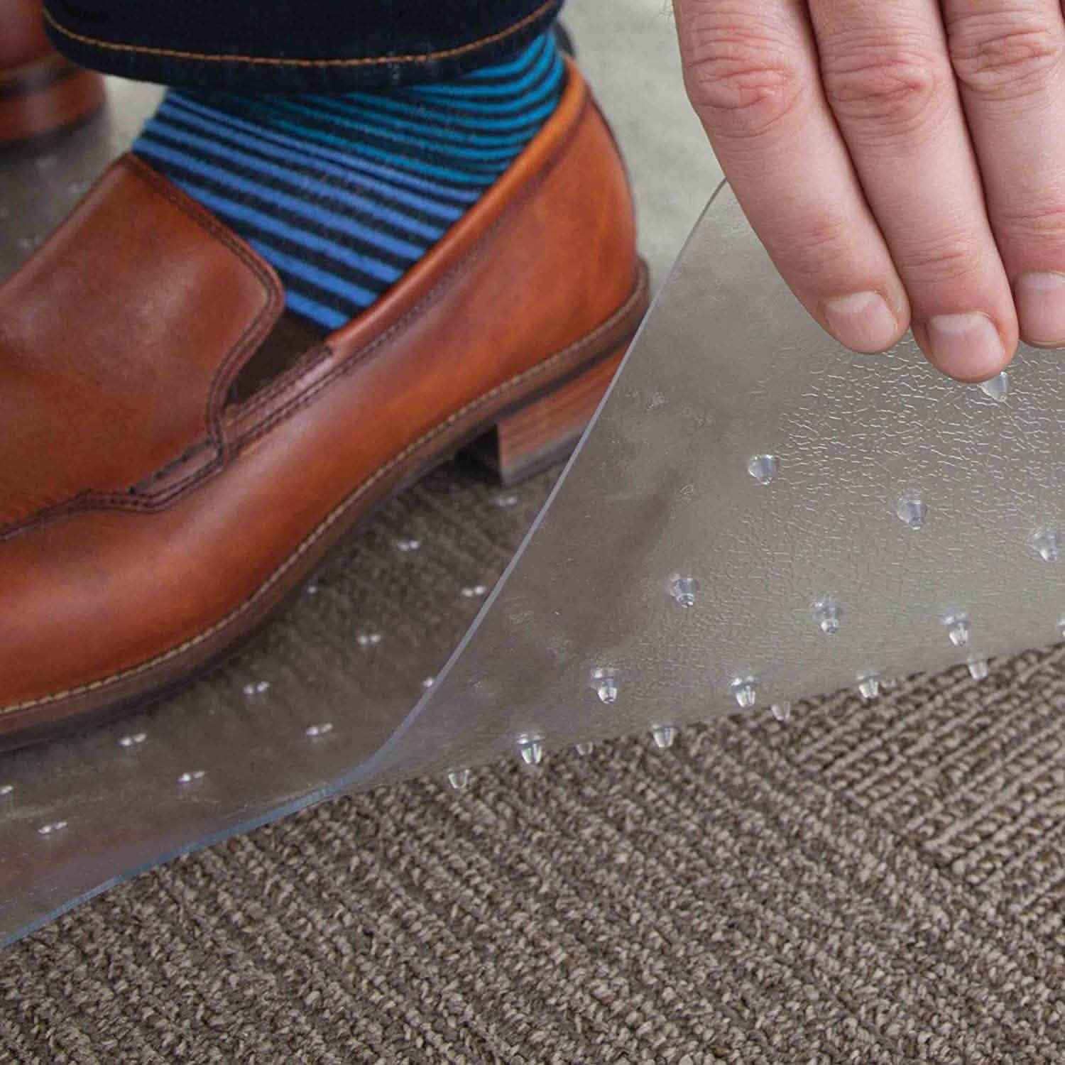 OFM ESS Collection Chair Mat with Lip for Carpet