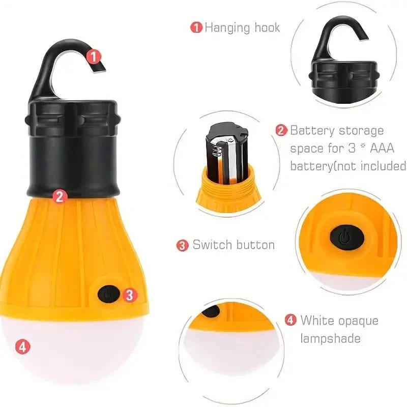 Portable 3LED Outdoor Hook Pendant Lights