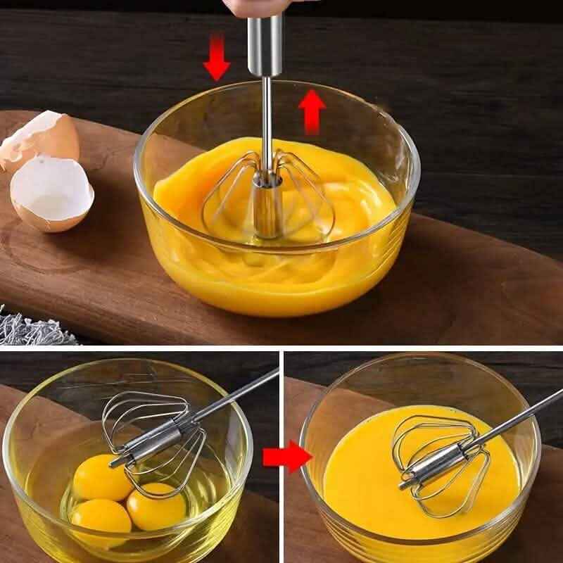Portable Handheld Mixer (Semi-Automatic, No Electricity Needed)