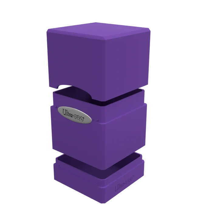 Classic Satin Tower Deck Box (Purple)