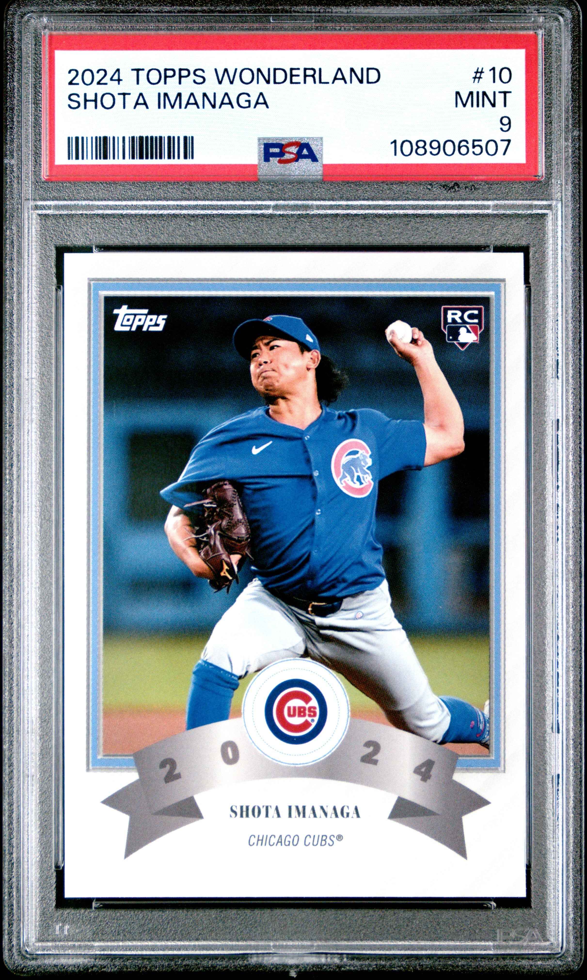Graded 2024 Topps Wonderland Shota Imanaga #10 Rookie RC Baseball Card PSA 9 Mint