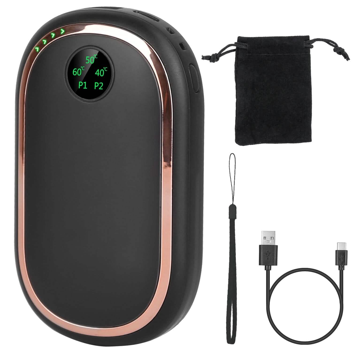 Rechargeable Hand Heater Pocket Warmer Power Bank with Digital Display