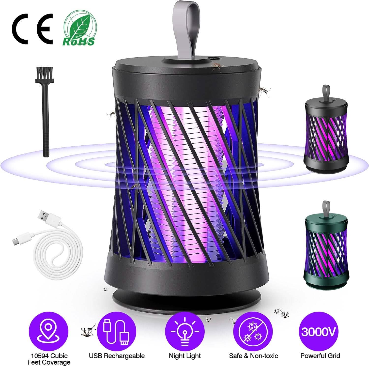 Rechargeable Mosquito Killer Lamp with Night Light
