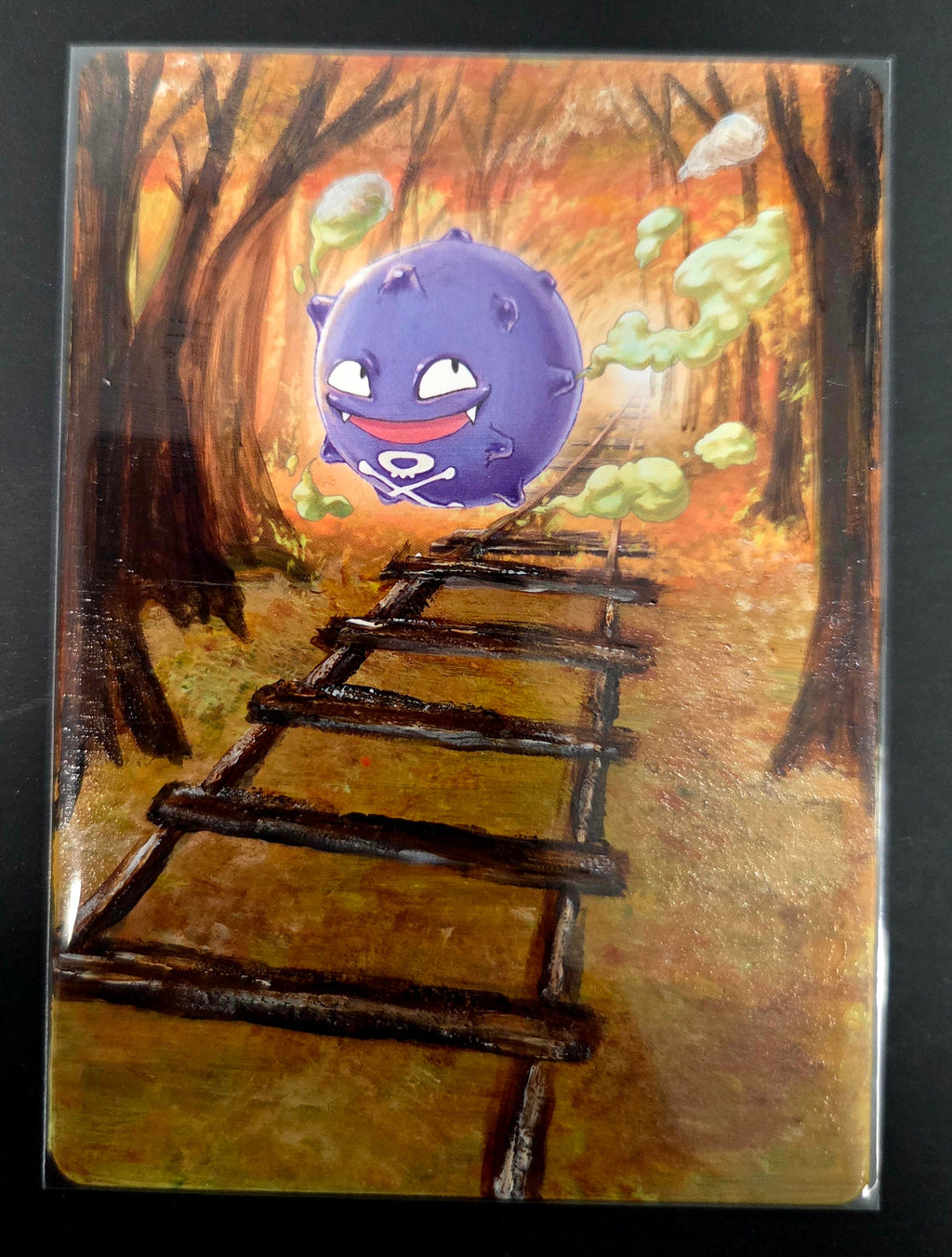 Custom Painted Koffing Pokemon Card