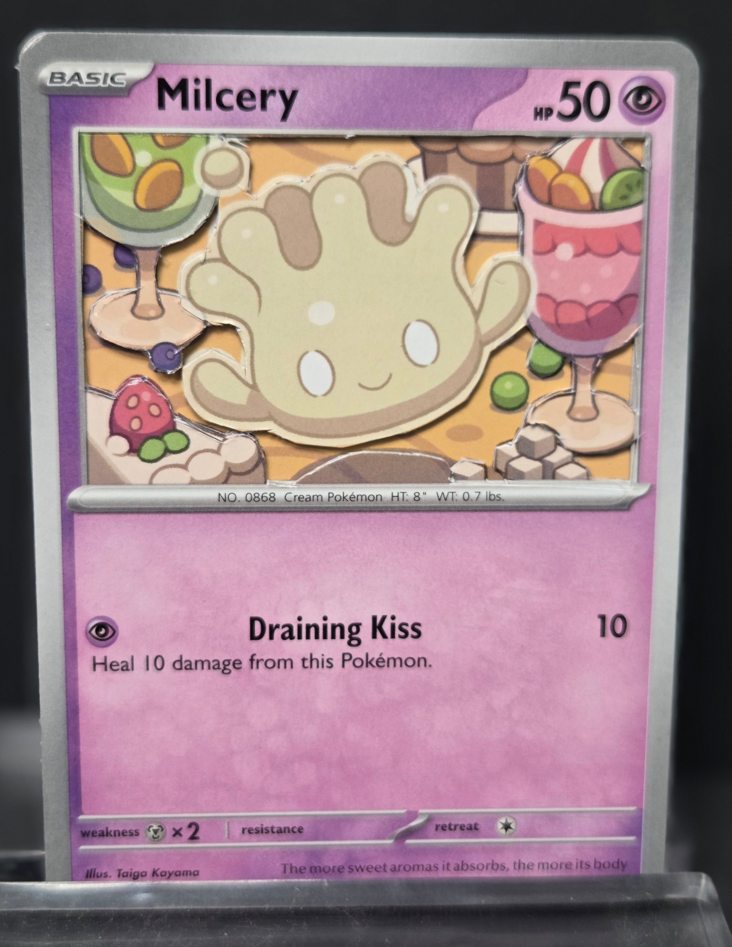 Custom 3D Cut Pokémon Cards - Milcery