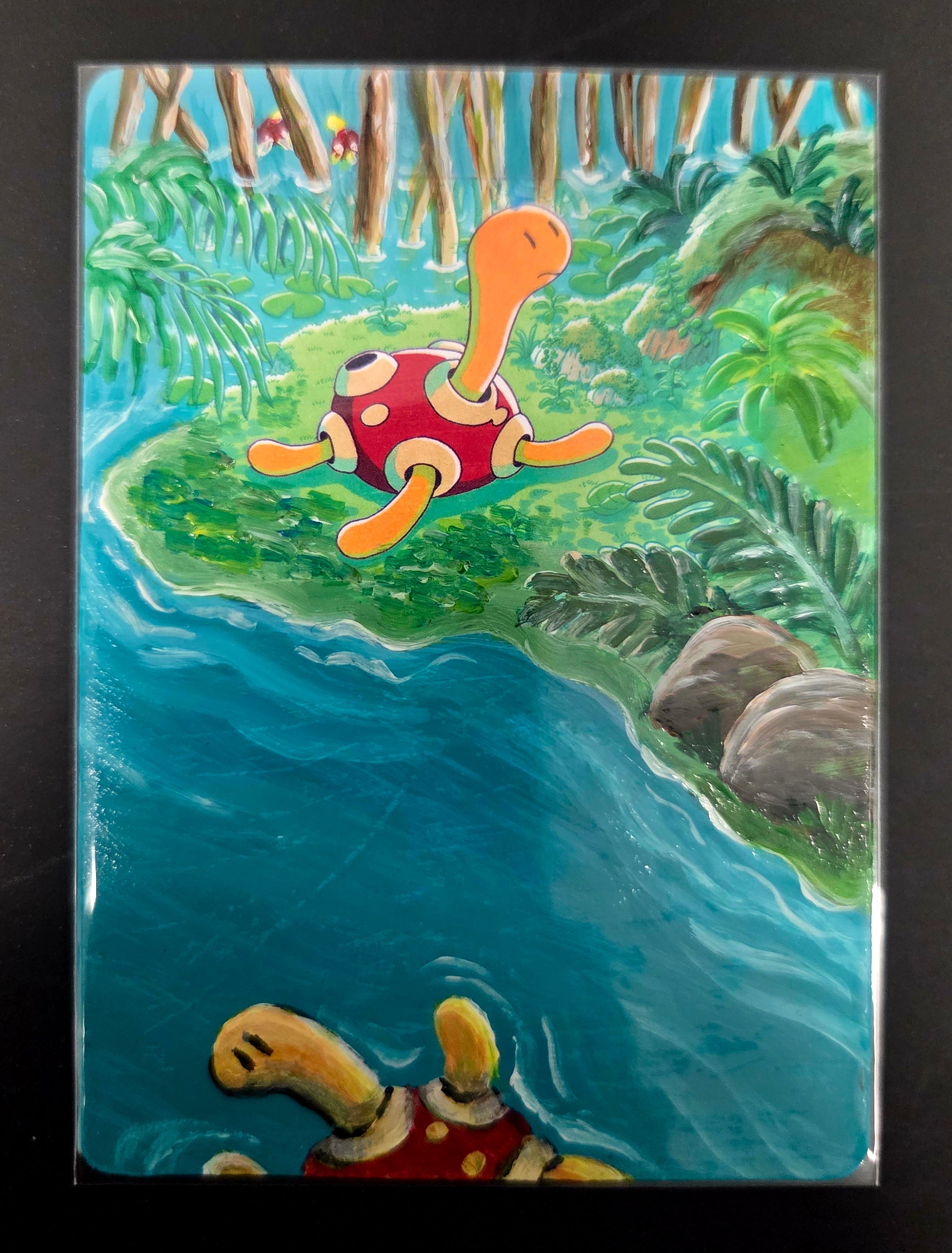 Custom Painted Shuckle Pokemon Card
