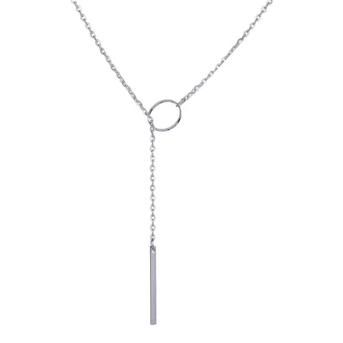 Round Stick Pendant Necklace