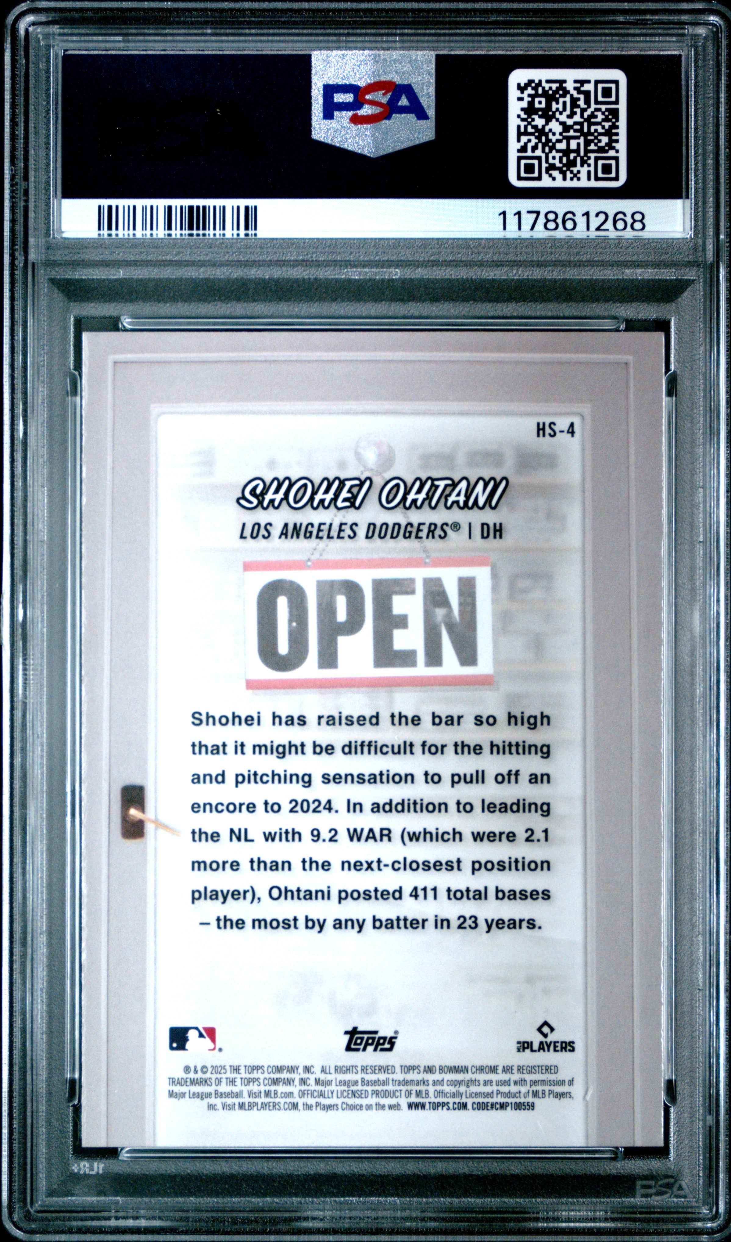 Graded 2025 Topps Bowman Shohei Ohtani #HS4 Hobby Stars Baseball Card PSA 10 Gem Mint