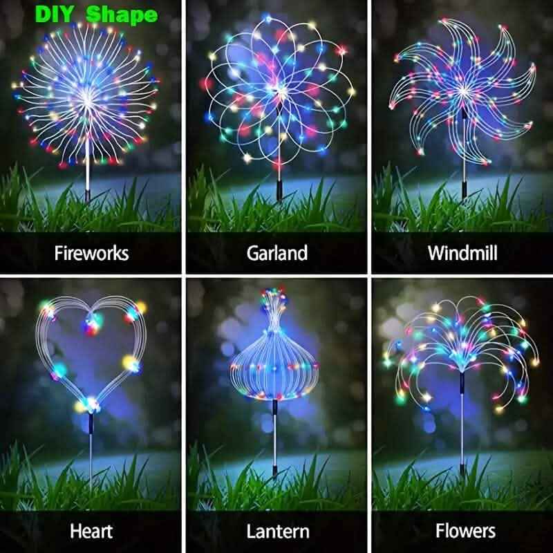 Solar-Powered Garden Lights with 60 LED and 8 Lighting Modes